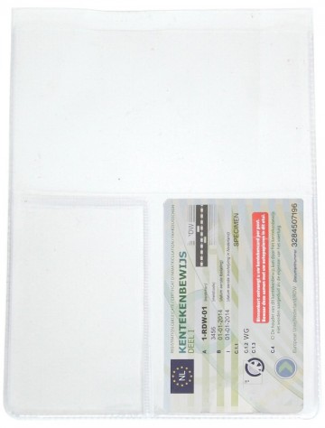 Transparant hoesje met 2 insteek vakjes